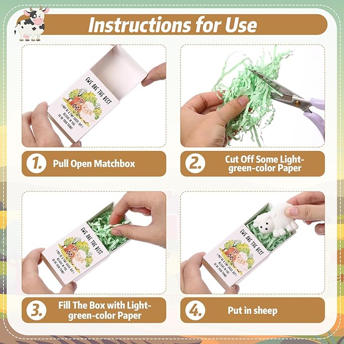 Wettarn 25 Sets Appreciation Farm Animal Gifts Cute Stress Balls with Support Gift Boxes Inspirational Party Favors for Employee Coworker Friends Office Positive Relief Toys