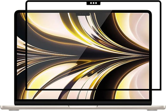 Tempered Glass Screen Protector Compatible with MacBook Air 13''&13.6'' (M2/M3/M4, 2022-2025), Not Anti-Glare, 9H Hardness, No Bubbles/Lines, Anti-Scratch, Clear