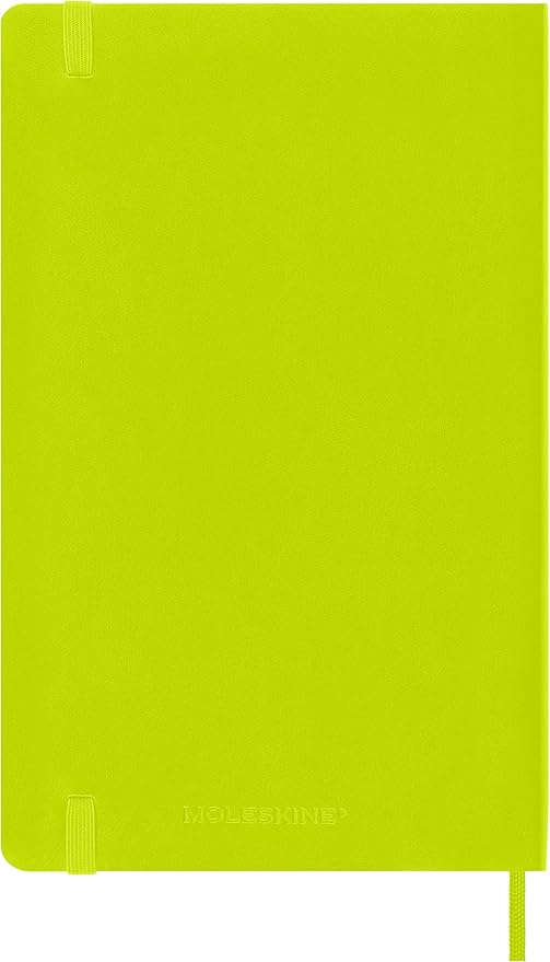 Moleskine Classic Notebook, Soft Cover, Large (5" x 8.25") Plain/Blank, Lemon Green, 192 Pages