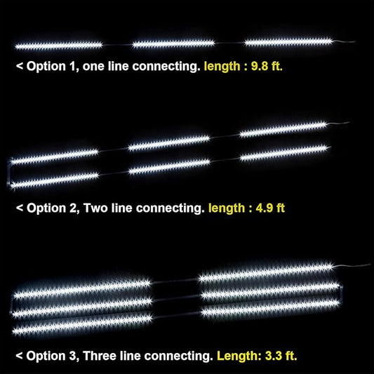 WOBANE Under Counter Light, Dimmable LED Under Cabinet Lighting, 6 PCS LED Strip Light Bars with Remote Control for Kitchen,Shelf,Pantry,Showcase,Desk,Cupboard 6000K White, Timing, 16W 1500LM,9.8 ft