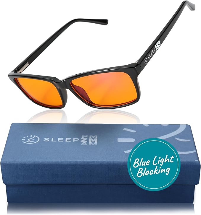 Blue Light Blocking Glasses for Women + Men - Better Sleep + Anti Eye Strain Protection - Computer Screens & Gaming