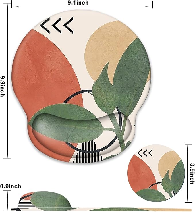 ToLuLu Mouse Pad Wrist Rest Support Gel, Ergonomic Mouse Pads with Non Slip PU Base, Mouse Wrist Rest Pad for Laptop Computer Home Office Working Gaming Pain Relief, Modern Abstract