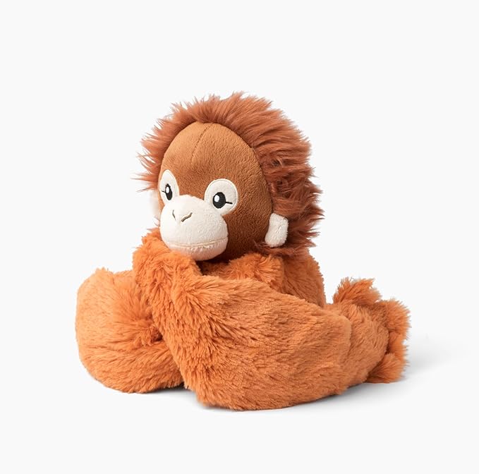 Hugarounds Ollie The Orangutan 2.5 lb Microwaveable & Freezable Weighted Plush Neck & Shoulder Wrap | Soothing, Comforting Hugs for Self-Care & Relaxation | Unscented for Ages 2+