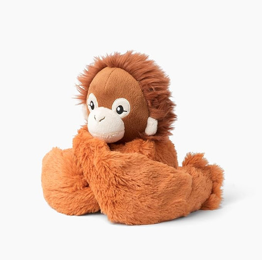Hugarounds Ollie The Orangutan 2.5 lb Microwaveable & Freezable Weighted Plush Neck & Shoulder Wrap | Soothing, Comforting Hugs for Self-Care & Relaxation | Unscented for Ages 2+