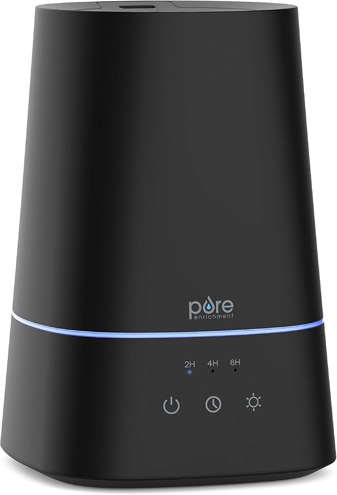 Pure Enrichment HUME Max - Easy Top Fill Ultrasonic Cool Mist Humidifier, 3.7 L (1 Gallon) Tank, 3 Mist Settings + Auto Shut-Off Timer - Ideal for Large Bedrooms, Baby Nurseries and Offices (Black)
