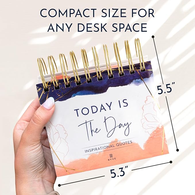 Motivational Calendar - Daily Flip Calendar with Inspirational Quotes - Inspirational Desk Decor for Women, Office Decor for Women Desk, Inspirational Gifts for Women, Desk Accessories for Women
