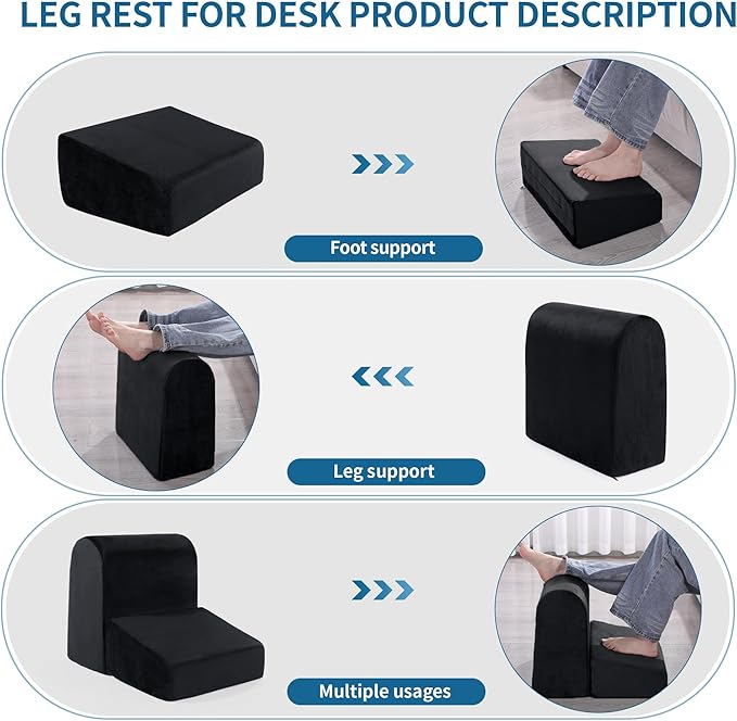 ROYALAY Adjustable Foot Rest for Under Desk, Supportive Leg Rest, Foot Stools for Under Office Desk, Ergonomic Foot Stand