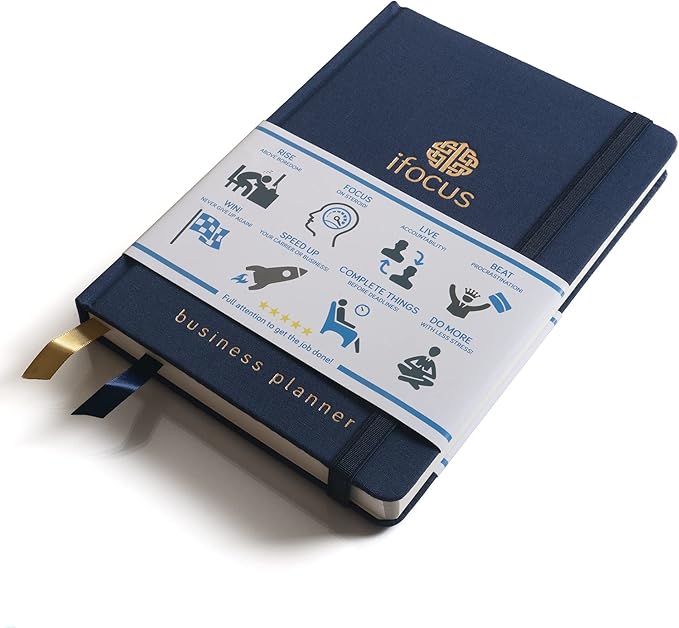 Business Planner Undated for Entrepreneurs! Focus Project Notebook for Productivity! Daily Weekly Self Organizer Planner / Win the Day! Beat Procrastination! Ifocus - A5 work planner