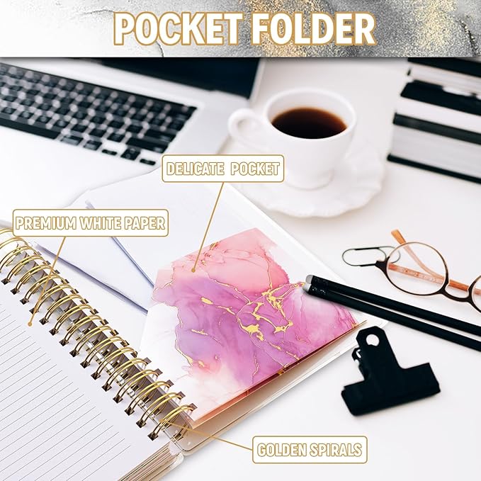 Planner 2025-2026, Large 18 Months Academic Daily Weekly Monthly Planner Yearly Agenda July. 2025–Dec. 2026, 7.9" x 9.8", Page Tabs, Separator Page, Pocket Folder, Bookmark, Stickers, Sticky Note Set