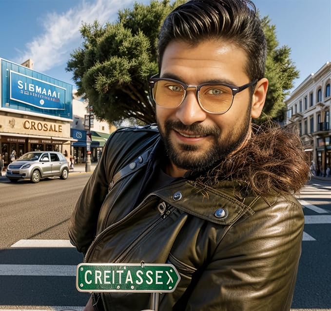 Night driving yellow Blue Light Blocking Glasses Half frame Retro Semi Rimless Clear Lens Glasses Eyewear Men Women