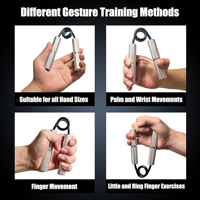 Grip Strength Trainer 4 Pack,50LB-200LB Hand Exerciser Gripper Forearm Finger Strengthener Non-Slip Suitable for Hand Rehabilitation Finger Strength Training, Muscle Building, Home Gym