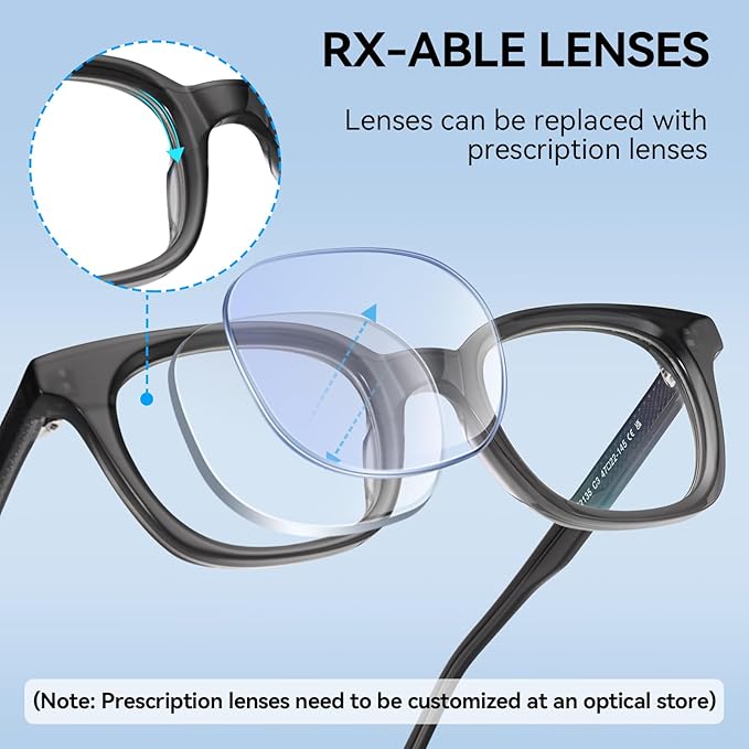 Dollger Blue Light Blocking Glasses For Woman Men Thick Frame Round Non-Prescription, pertain Work，Computer Gaming，TV