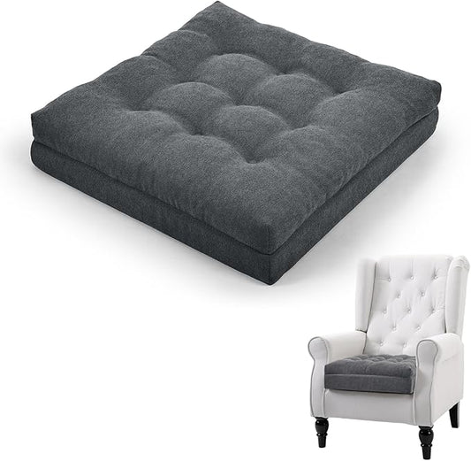 TANYOO Recliner Cushion Patent Dual Layer Fillings Chair Cushion for Elderly 20x20x4 Inches Extra Large Pad for Armchairs Booster Seat Cushions Pain Pressure Relief Dark Grey