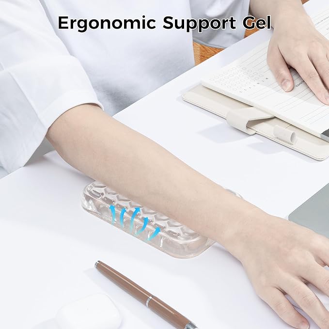 Ospelelf Ergonomic Elbow Pad, Gel Keyboard Wrist Rest Support for Office Desk, Arm Wrist Pad for Typing Pain Relief, 1 Pack