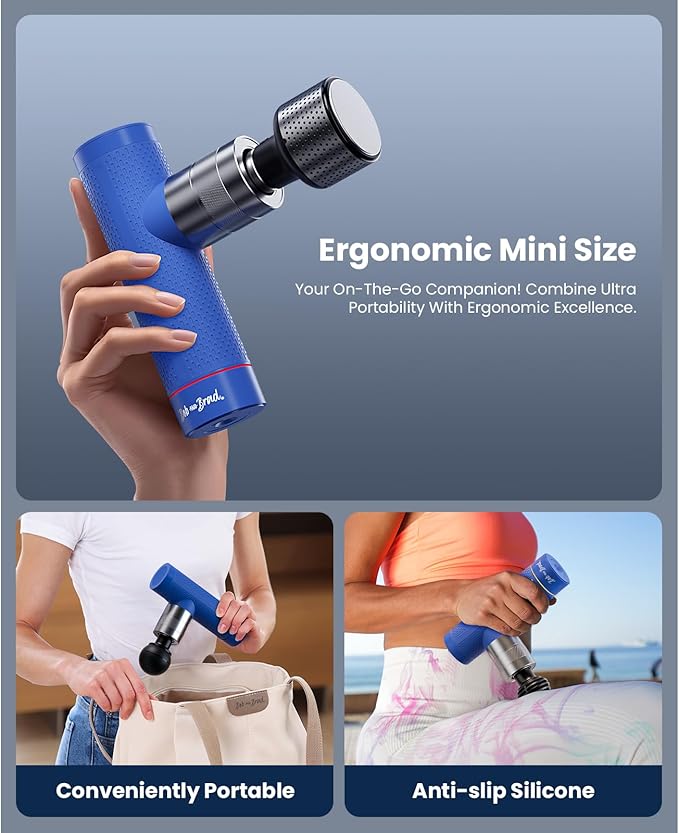 BOB AND BRAD A7 Pro Massage Gun with Heat and Cold Therapy, 11mm Amplitude Mini Massage Gun Deep Tissue Portable, Professional Muscle Massager for Pain Relief, Gift for Dad Mom