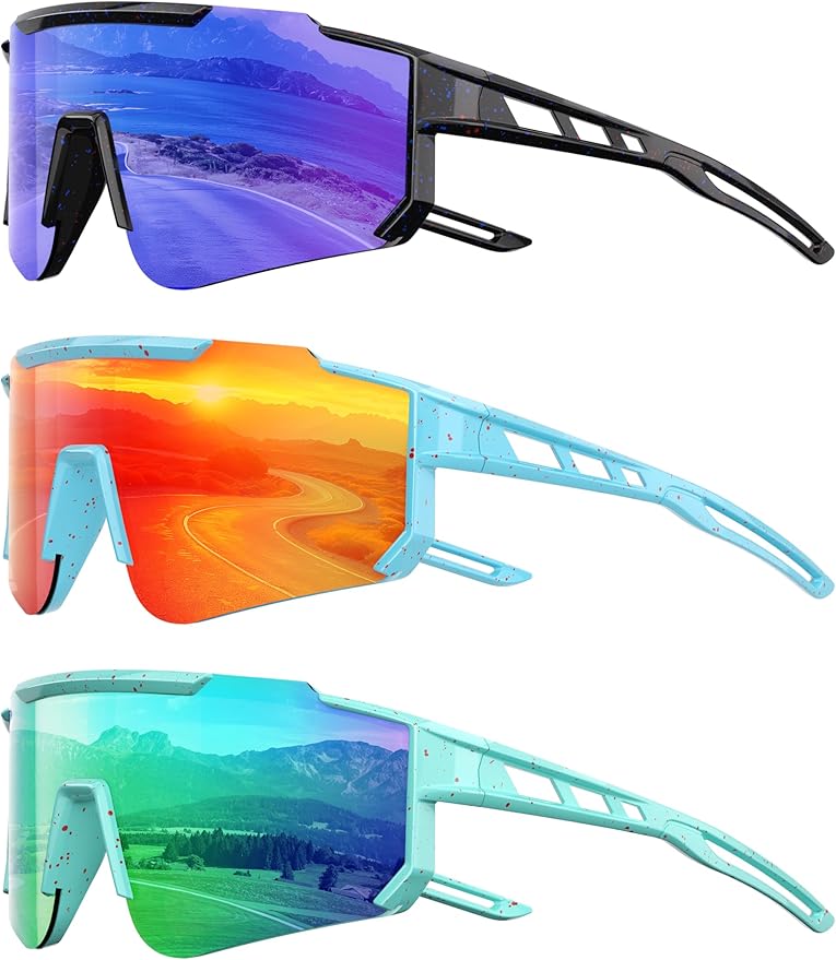 Kids Polarized Baseball Sunglasses for Boys Girls - Youth Softball Cycling Sports Sunglasses UV Protection Goggles