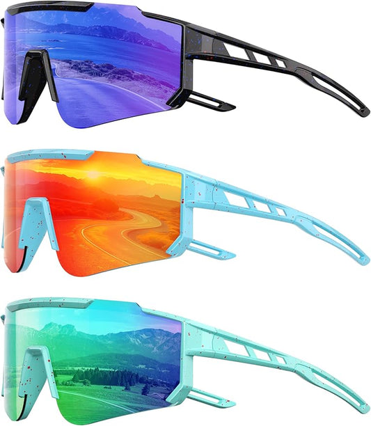 Kids Polarized Baseball Sunglasses for Boys Girls - Youth Softball Cycling Sports Sunglasses UV Protection Goggles