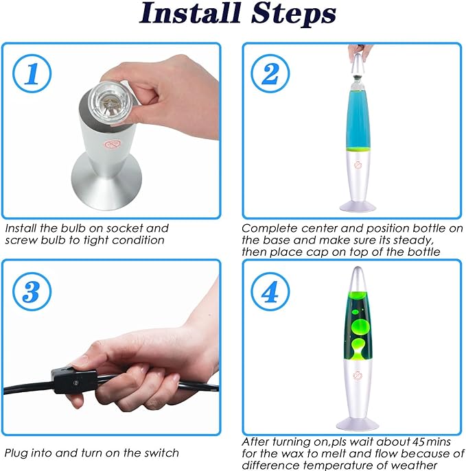 Green Magma Lamps with in Blue Liquid for Adults and Kids 13 Inches Glitter Lamp with Sliver Base Liquid Motion Lamp Great for Home Room Office Decor