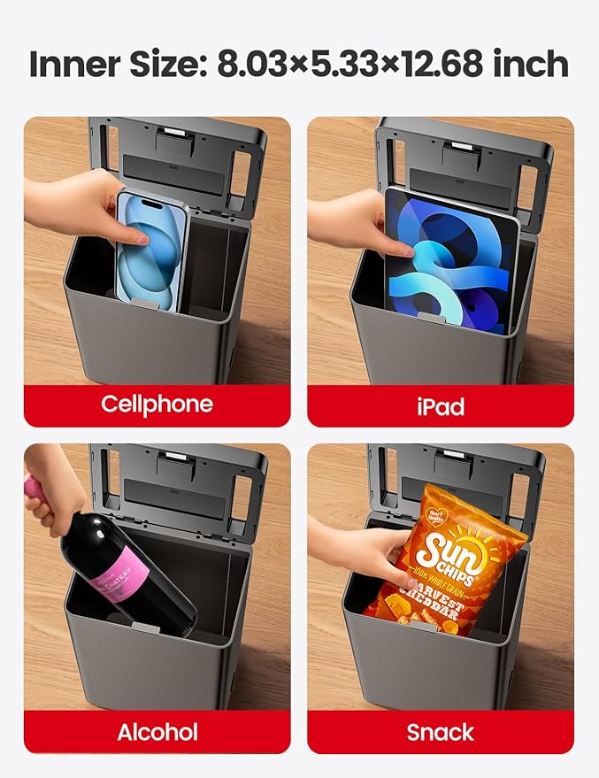 Vaydeer Metal Timed Lock Box, Phone Lockbox with Timer, iPad Safe Container, Self-Control Locker with USB-C Charge,Electronic Device Time Release Jail for Cellphone/Tablet/Medicine/Snack/Alcohol-Large