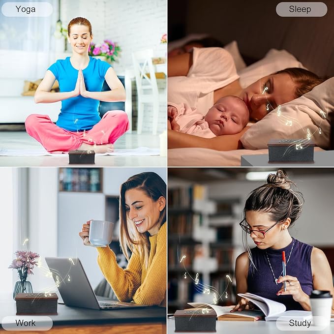 Sound Machine White Noise Machine with 70 Natural Soothing Sounds Sleeping Timer Memory Function 30 Volume Levels Brown Noise Sleep Sounds Machine Powered by USB for Baby Kids Adults,Black