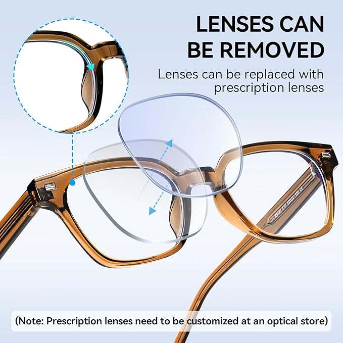 Dollger Blue Light Glasses for Men Women Blue Light Blocking Computer Screen Glasses Men Clear Frames Eyeglasses