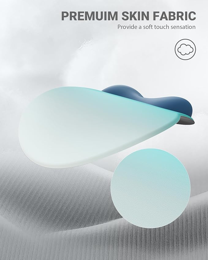 Ergonomic Mouse Pad Wrist Support, Comfortable Mouse Pad Wrist Rest, Relieve Wrist Pain Gel Mouse pad, Non-Slip Rubber Base Mousepad for Laptop, Computer(Gradient White Blue)