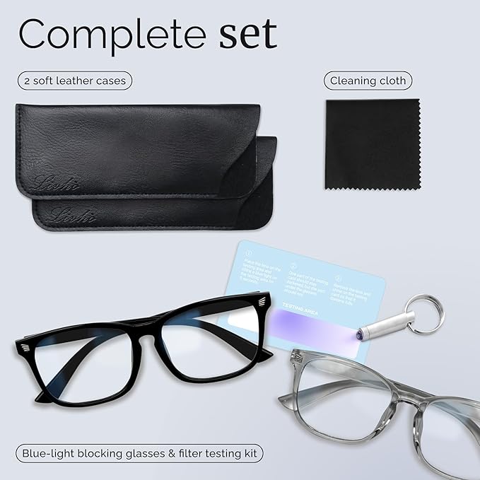 livho High Tech Blue Light Glasses - Advanced up to 99% Blue Light Blocking Computer Glasses - Screen Fatigue & UV Protection