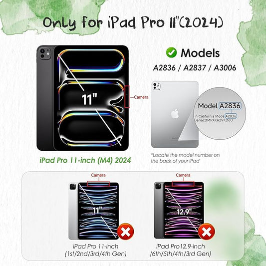 PandaShield 2-Pack Paper-feel Screen Protector Easy-Installation Box for iPad Pro [11-in.] M4 (2024),Matte,Write and Draw like on Paper,Bubble Free,Anti-Glare,Scratch Resistant,Apple Pencil Support