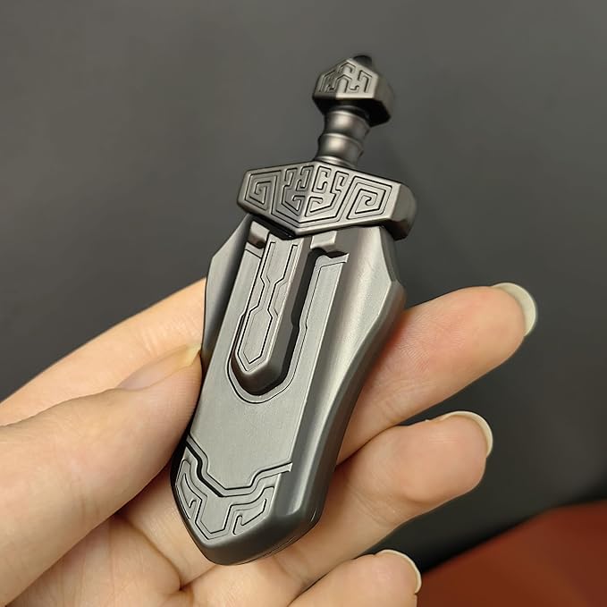 EDC Sword Decompression Toys Fidget Sliders Fidget Toys Stress Relief for Adults Magnetic Metal Toys Anti-Anxiety Office Desk Toys (Grey)
