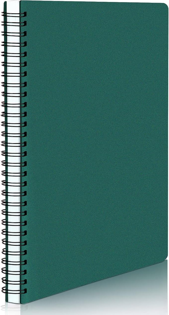 EUSOAR Hardcover Spiral Lined Subject Notebook, A5 160 Pages 1pcs 5.5"X8.3" College Ruled Travel Writing Notebooks Journal, Memo Notepad Sketchbook, School Office Business Diary Spiral Book Journal