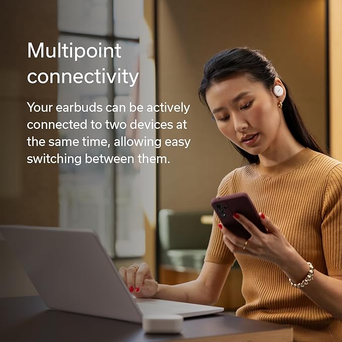 Denon PerL Pro True Wireless Earbuds - Adaptive Active Noise Cancelling, Personalized Sound with Masimo Adaptive Acoustic Technology, Spatial Audio, Long-Lasting Battery, Wireless Charging, Black