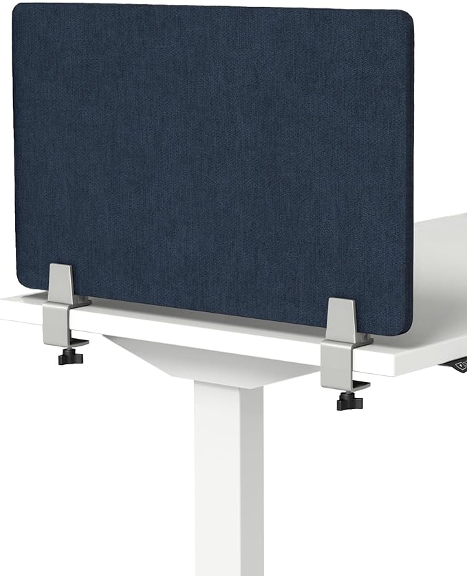 Desk Divider; Sound Absorbing Panel and Sound Proof Dividers - Privacy Shields for Student Desks and Desk Privacy Panels. Cubicle Wall, Desk Divider for Students and Office (Dark Blue, 29" W x 18”H)