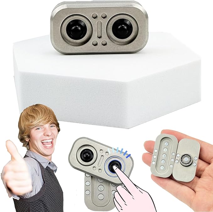 Owl Fidget Slider, Metal Fidget Slider, Fidget Toy, Figette Toys Adults, EDC Fidget Slider, Fidget Spinner, Pressable and Rotatable Slider