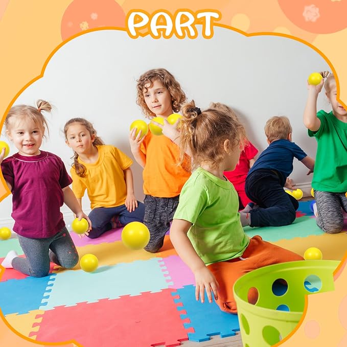 24 Pcs Yellow Foam Stress Ball Squeeze Stress Relief Balls for Kids and Adults Hand Exercise Sensory Relief Toys for Anxiety ADHD Autism （Yellow）