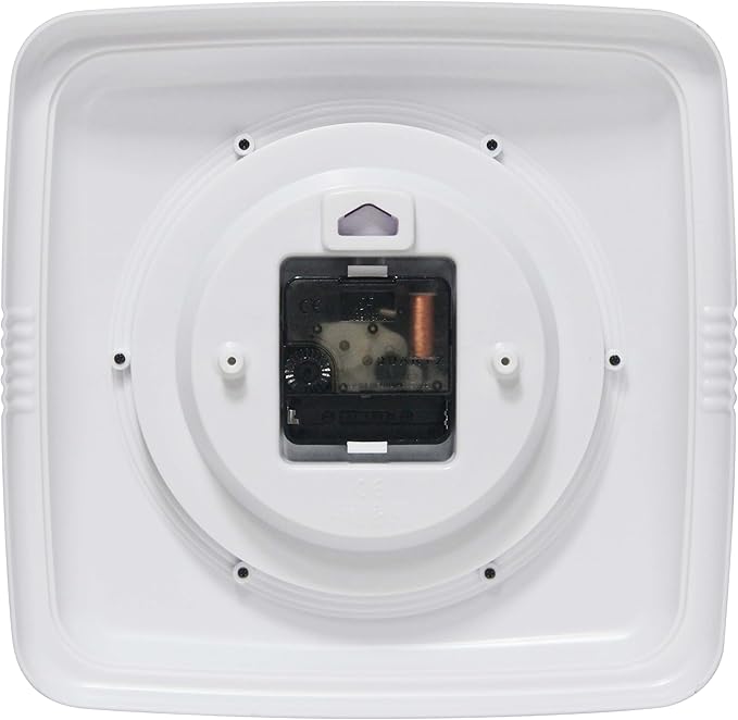 Infinity Instruments Retro Wall Clock – 9-Inch Square Silent Non-Ticking Mid-Century Modern Clock – Vintage Decorative Wall Clock for Kitchen, Office, or Diner – Lilac