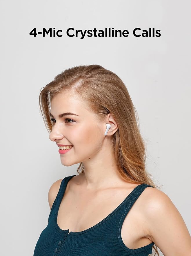 1MORE True Wireless Earbuds - Q20 Bluetooth Headphone Earbuds 30H Playback, Earphones with ANC, IPX4, Low-Latency Gaming Mode, in-Ear Earbuds with 4 Mic for Smart Phone Laptop TV Sports (White)