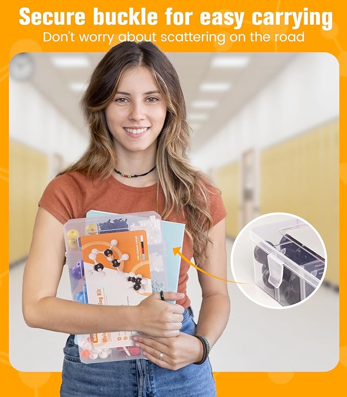 Organic Chemistry Model Kit with P Orbitals-307 PCS,Portable Molecular Model Kit for Chemistry Classes,Atomic Element Model Set for Organic＆Inorganic Learning,Supply to Students ＆ Teachers