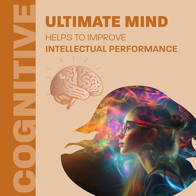 Ultimate Mind – Brain Supplement – Memory, Focus, Mental Sharpness, Brain Booster, Enhanced Productivity – 6 Ingredients: L-theanine, Ginko Biloba, Bacopa Monnieri, Ginseng and More - 60 Capsules