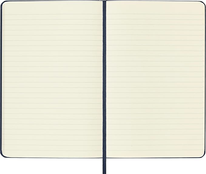 Moleskine Classic Notebook, Hard Cover, Medium (4.5" x 7") Ruled/Lined, Sapphire Blue, 208 Pages