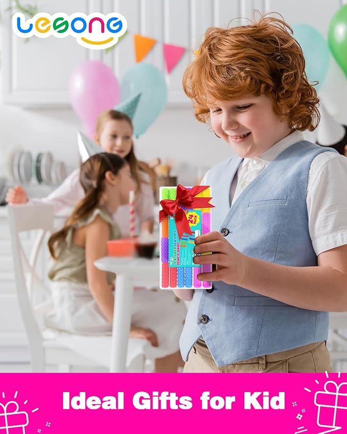 Sensory Fidget Toys Kids Adults: 24 Pack Textured Silicone Pencil Grips for Autism Kids Calming - ADHD Tools for Anxiety Relief Items - Quite Fidget Toy Gifts Christmas Stocking Stuffers for Kids