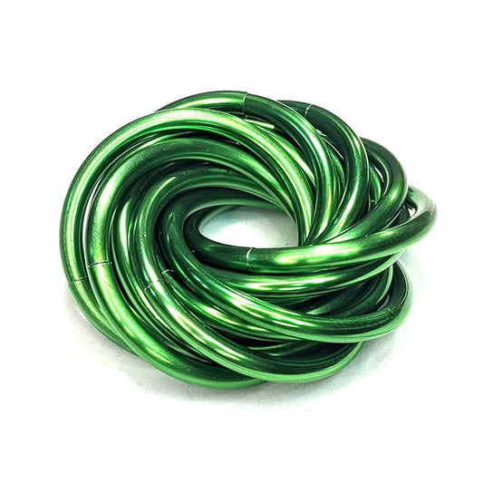 Möbii Fidget Ball (Solid Color): Quiet Mobius ADHD Anxiety Stim Stress Relief Toy Tool for Home Travel Office or Desk (XL(Daydream), Half, Emerald)