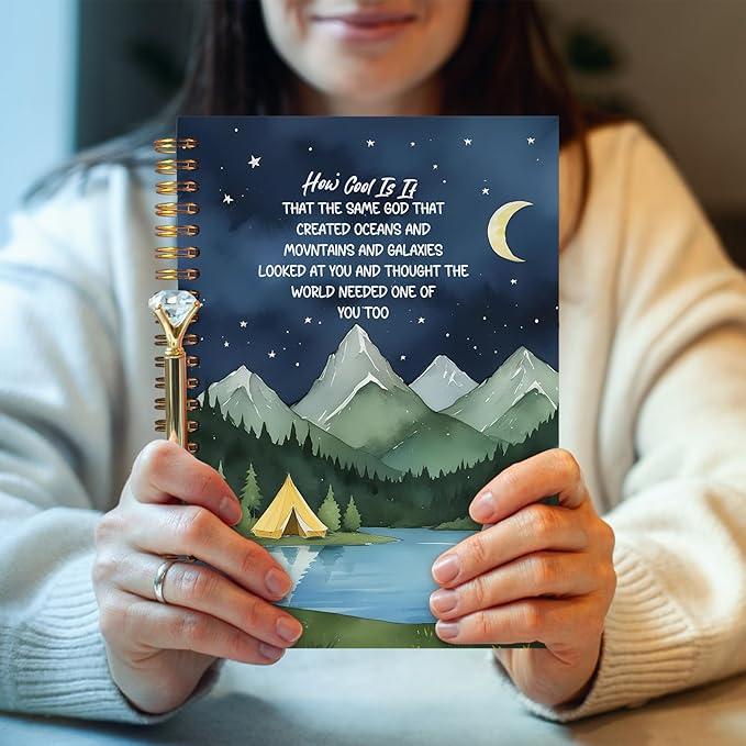 Inspirational Christian Notebook, How Cool Is It That the Same God Motivational Bible Journal, Prayer Journal for Women Men, Church Notes Journal, Spiral Notebooks 5.5x8.3 Inch
