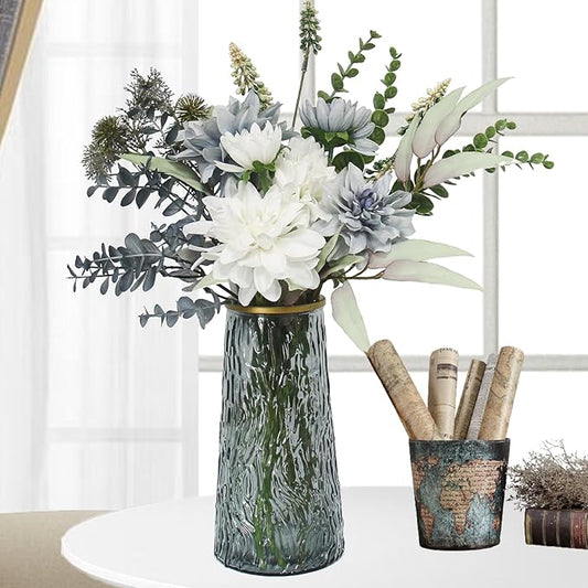 Leftover Fake Flowers in Vase,Artificial Flowers,Table Centerpieces for Dining Room,Fauk Flowers in Vase,Kitchen Decor,Coffee Table Decor