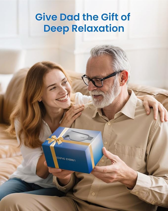 RENPHO Eyeris 1 Eye Massager with Heat, Birthday Gifts Eye Mask for Mom Dad Women Men Her Him, Smart Sleep Mask for Relax, Reduce Strain