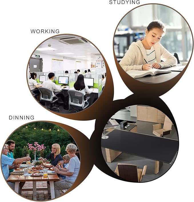 MAIDERN Leather Desk Mat Large XL, 66.9” x 35.4” Reversible Office Desk Pad Mat, Cork & Leather Large Mouse pad for Desk, Waterproof Computer Desk Mat for Gaming Home Office (Black)