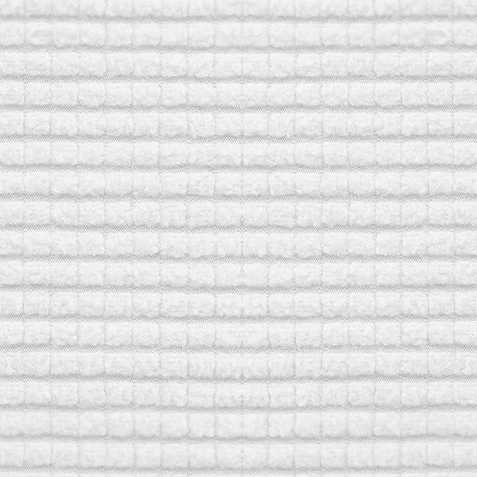 Easy-Going Stretch Individual Loveseat Couch Cushion Cover Sofa Cushion Furniture Protector Sofa slipcover Soft Flexibility with Elastic Bottom (2-Piece Loveseat Cushion Cover, Snow White)