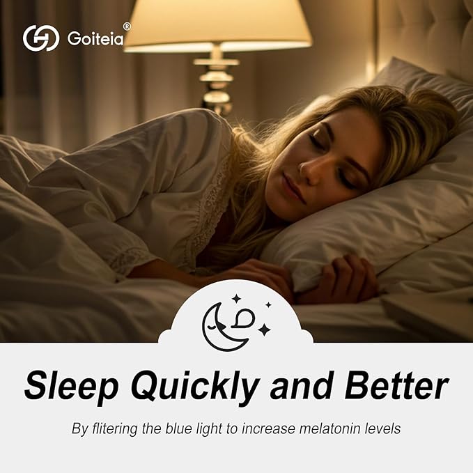 Goiteia Orange Blue Light Blocking Glasses-Retro 70s Blue Light Glasses for Men Women, Easier Sleep and Migraine Relief