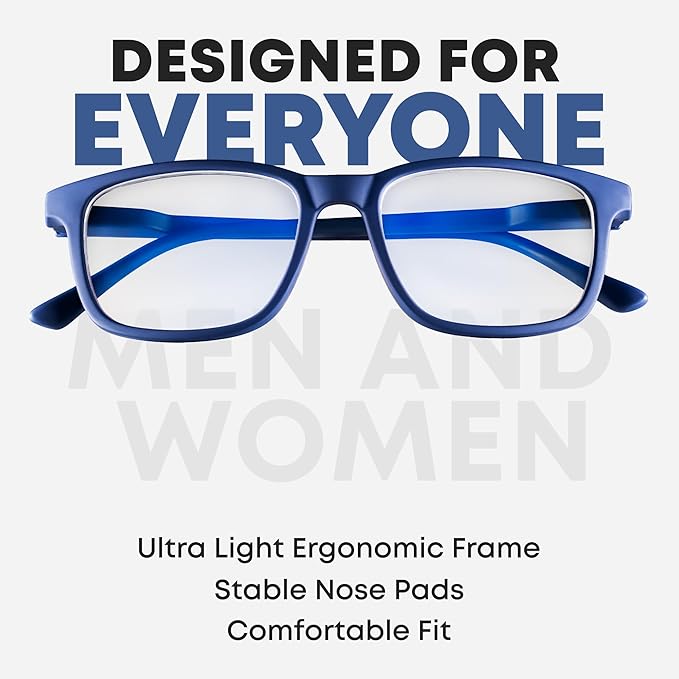 Prospek Blue Light Glasses for Women and Men VELARI - Lightweight Frame for Computer with Anti-glare to Reduce Eyestrain