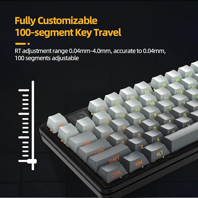 IROK NA87PRO 87 Keys Wired Magnetic Keyboard, RGB, hot Swappable Rapid Trigger Gaming Keyboard for Win/Mac/Gamer-Black