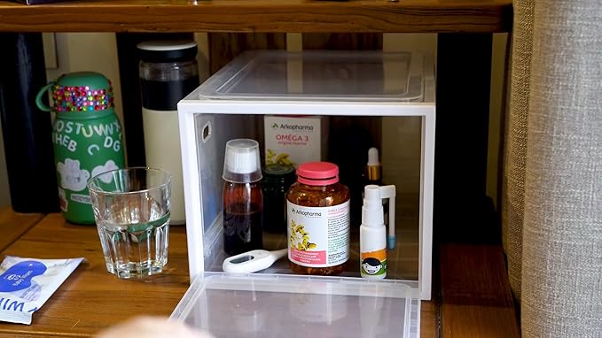 Lalifebuss Medicine Lock Box, Medication Lockable Container for Refrigerator Food Safe Locking Box Tablet Phone Locked Box for Kitchen Home School and Office Safety